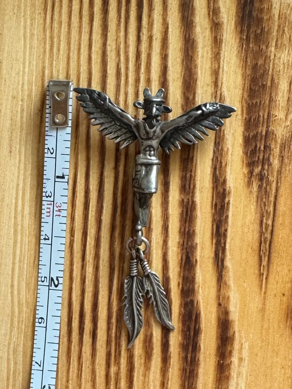 Sterling Silver Winged Kachina Pendant